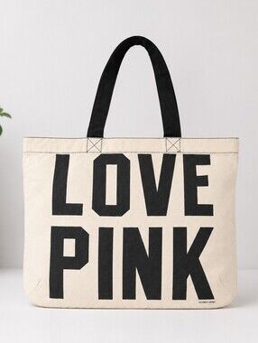 Victoria’s Secret PINK LOVE PINK Canvas Tote Bag 🖤